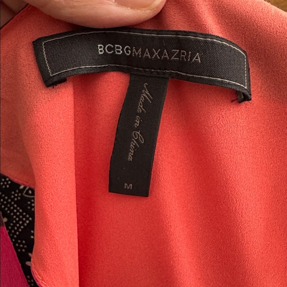 BCBGMaxAzria SILK Multicolor Racerback Dress - Picture 4 of 5